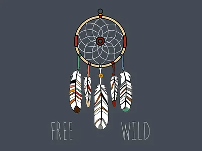 Native American Dreamcatcher animation design free illustration illustrator native native american ui vector wild