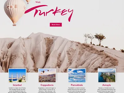 Visit Turkey Landing Page. branding design modern ui web web design website