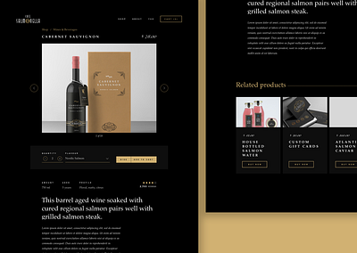 ASOUE: Cafe Salmonella eCommerce Web Design art deco black book brand identity branding dark ui dining ecommerce food gold great gatsby luxury packaging restaurant store web web design wine