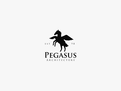 Architectural Firm Logo - Daily Logo Challenge - Day 43 architecture logo art brand branding dailylogochallenge design elegant logo illustration logo logos mark marks pegasus pegasus logo premium premium logo royal logo
