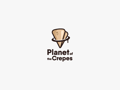 Food Truck Logo - Daily Logo Challenge - Day 44 art brand branding clean crepes crepes logo dailylogochallenge design food food logo goofy illustration logo logos mark marks planet planet logo planet of the crepes logo