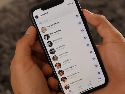 Call, Chat, Switch Shifts With Your Coworkers app call chat crm employee facetime interaction ios iphone meeting mobile product design schedule sms ui ux video video call work zoom