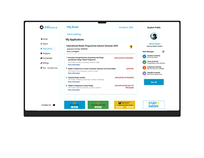 Universityadmissions.se Redesign design sweden tech ui ux design web