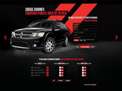 Dodge Journey - Landing app branding car dodge flat color journey landing landing page minimal mobile mobile design mobile ui ui ui design website xav