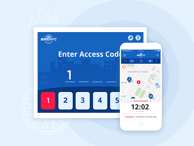 BikeNYC bikes dashboard mobile app product design research ui design visual design
