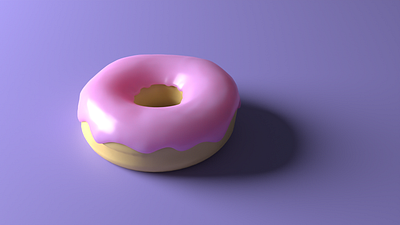 3D modeled donut 3d art blender blender 3d donut food
