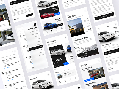 Car app app car app energy tesla ui 设计
