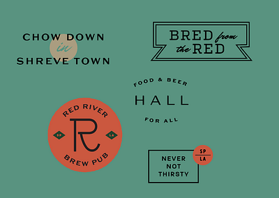 Red River Marks angled beer hall branding brewery copy copywriting food hall grit louisiana marks personality pub ranch red river restaurant schoolhouse vintage