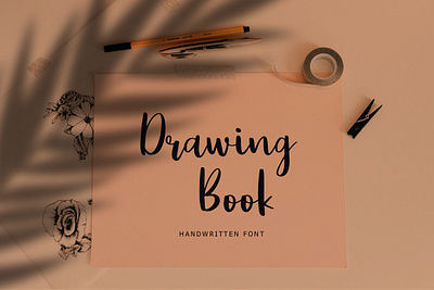 Drawing Book Modern Script Font bold brush calligraphy cursive elegant font fonts food graffiti handwritten kids logo modern neon retro script sport sports vintage wedding