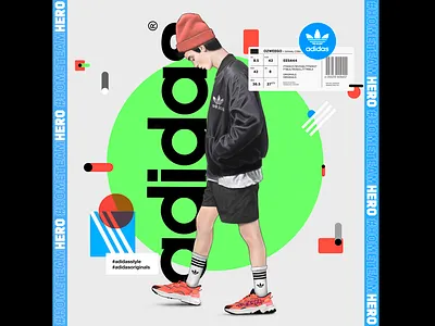 Adidas Originals _ Ozweego branding design fashion illustration typography