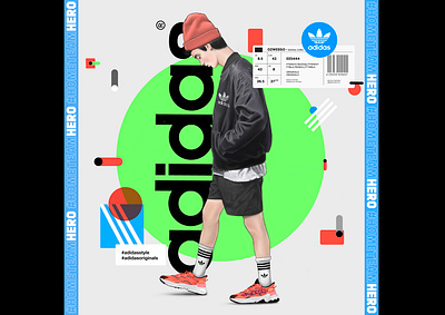 Adidas Originals _ Ozweego branding design fashion illustration typography