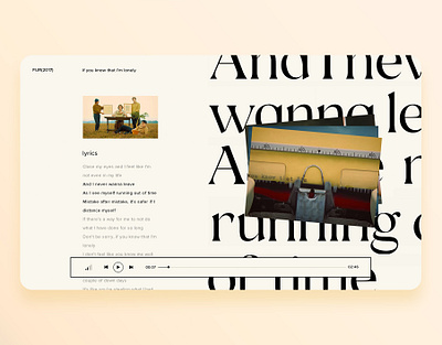 lyric site | concept app clean concept interface interfaces modan music music app simple