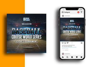 BASEBALL TOURNAMENT INSTAGRAM AD DESIGN ad banner banner ad banner design baseball instagram banner instagram post social media social media banner