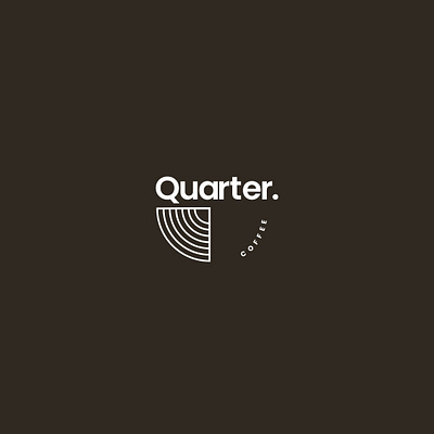 Quarter coffee logo design branding coffee logo quarter