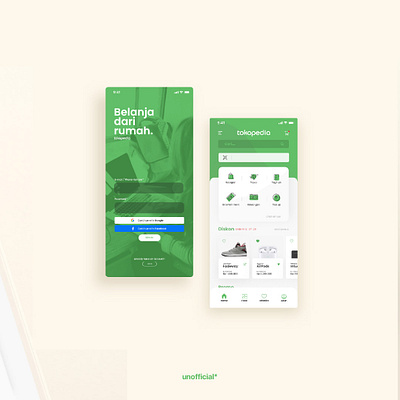 Tokopedia UI redesign app design ecommerce tokopedia ui ux web