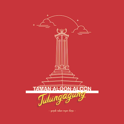 Kota Tulungagung lineart logo logodesign vector