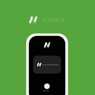 Nowa Branding app branding credit card design design app logo logos nowa payment ui