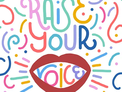 Raise Your Voice design illustration politics protest typography