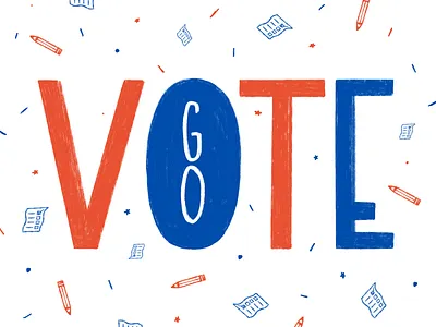 Go Vote design illustration politics procreate typography vote voter voting