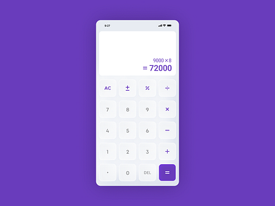 Daily UI - 004 app calculator ui daily ui 004 dailyui figma icons illustration mobileappdesign mobileui neumorphism ui uiux