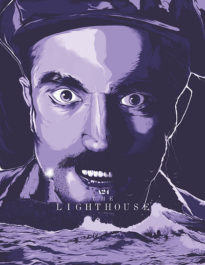 The Lighthouse Poster by Marv Castillo illustration marv castillo movie poster poster poster design robert pattinson type