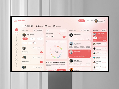 LeadLens - Sales CRM Dashboard admin dashboard analytics bmvsi busienss sales crm crm dashboard dashboard dashboard design dribblers graphs management sales sales dashboard sales management sales report uiux design