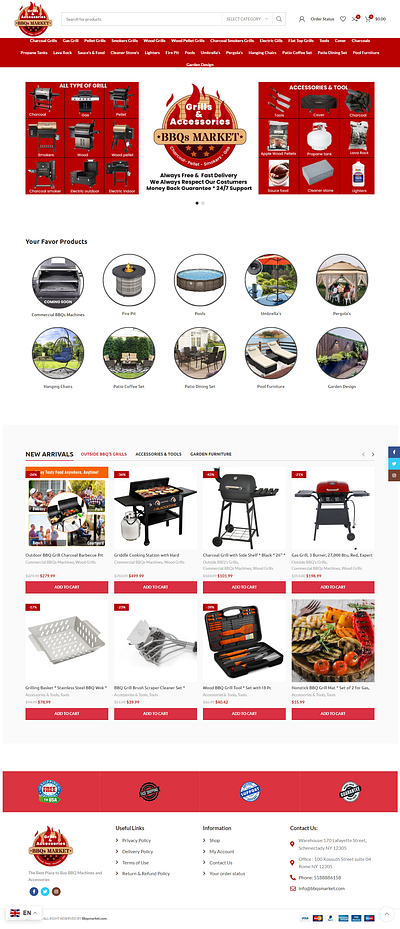 BBQ Market WooCommerce Website Design animation design ecommerce elementor illustration omega tanvir ui website design website development woocommerce wordpress