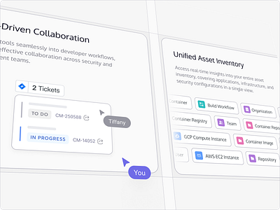 Bento Cards, Integrations animation bento code connector cursor cycode devops insights integrations jira micro animation platform tags task task management ticket to do todo ui ux