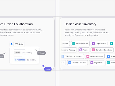 Bento Cards, Integrations animation bento code connector cursor cycode devops insights integrations jira micro animation platform tags task task management ticket to do todo ui ux