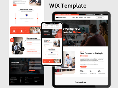 WIX Business Template custom made websites designing squarespace templates ui ux wix wixstudio