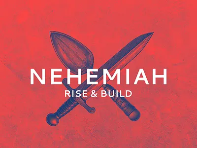 Nehemiah Sermon Series Graphic biblical branding church design digital art graphic design illustration marketing ministry ministry branding religious sermon series