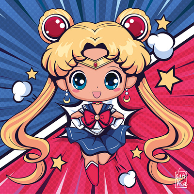 Sailor Moon adobeillustrator charcaterdesign digitalart digitalilllustration fanart manultracing popart sailormoon vectorart vectorartist vectorartwork vectorillustration