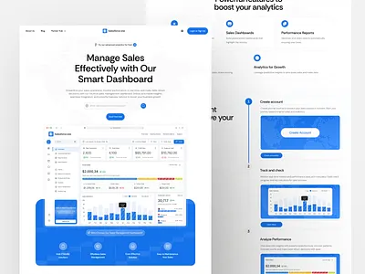 Sales Dashboard Website app chart clean dashboard design fireart landing sales ui ux