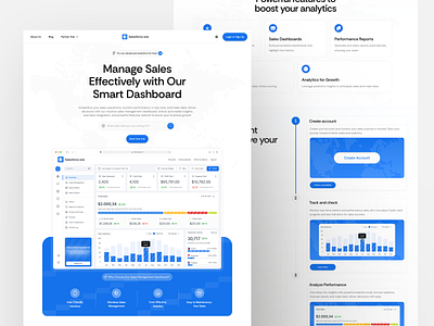 Sales Dashboard Website app chart clean dashboard design fireart landing sales ui ux