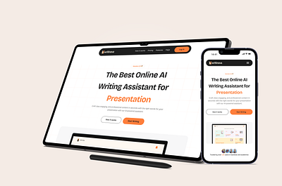 Writinova; Landing Page Redesign design landing page redesign ui ux writing