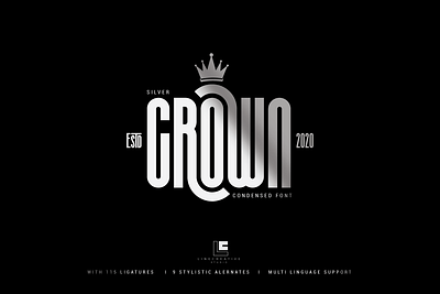 Silver Crown branding classic design display illustration logo type typography vector vintage