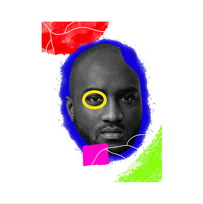 Abstract Portrait abstract art color design illustration portrait shape virgil abloh