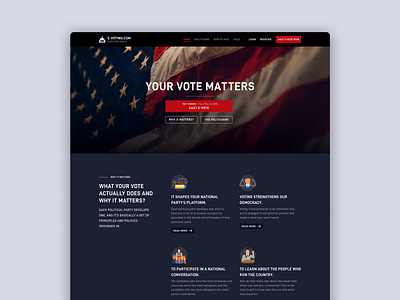 Project Redo #12 - e-voting.com clean design flat landing poll simple ui vote webdesign website