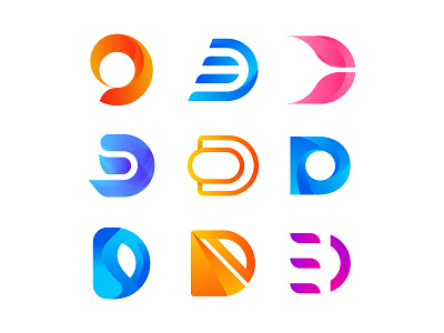 Alphabet Logo Collection - D Letter abstract abstract d logo app logo design brand identity d letter logo d logo collection d modern logo d monogram gradient gradient logo logo branding logo design logo design 2020 logo trends 2020 modern d logo modern logo modern logo design typography