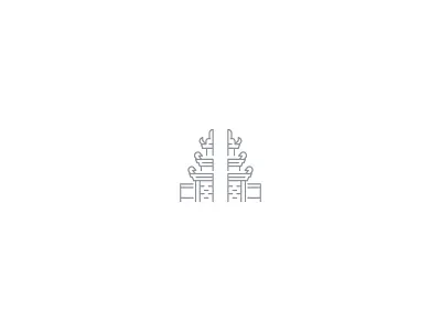 Landmark Illustration - Lempuyang Temple at Bali building building icon gapura bali google design illustration indonesia landmark lempuyang temple line art outline icon temple vector illustration