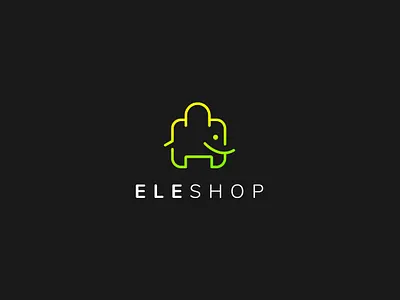 Eleshop bag cart creativelogo elephant elephant logo fiverr freelancer gig illustration logo logoexcellent minimalist professional logo shopping bag shopping cart typography unique logo upwork