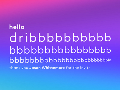 HELLO DRIBBBLE design hello hellodribbble player playerfirstshot
