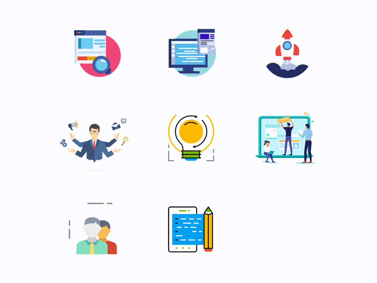Icons set by Team DNS animation design icon illustration logo minimal ui vector web website
