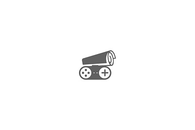 Paper Tank Games Logo console design flat games icon illustration logo logodesign minimalist logo paper roll tank vector