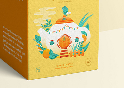 Packaging illustration app branding childrens illustration colorful editorial illustration illustration illustrator mobile package design summer tea visual design