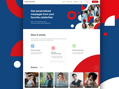 Celebrity Messages Website Design branding design ui