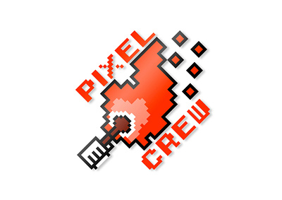 Pixel crew store logo vector