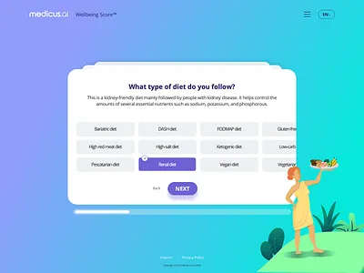 Wellbeing Quiz health illustration medical product design quiz user experience userinterface web design wellbeing