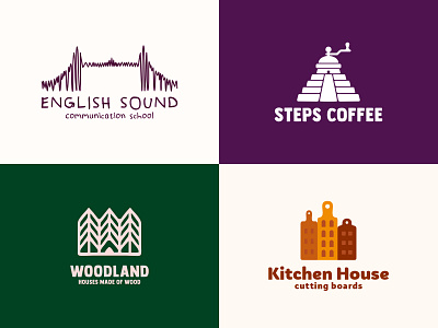 Building logos boards bridge bridge logo building color design dribbble food forests house icon kitchens logo logo sale logotype london sale sound stairs steps