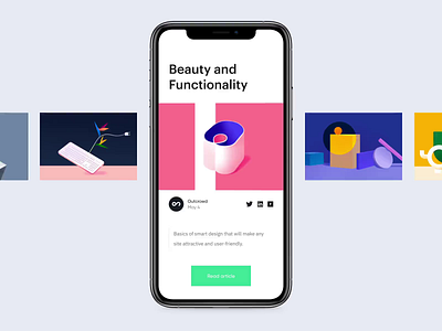 Outcrowd Blog animation app blog clean colors mobile mobile design motion motion design ui
